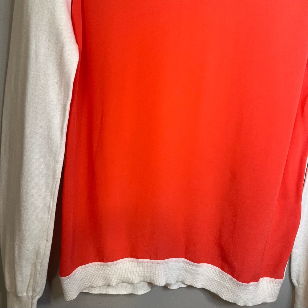 Sandro Color Block Silk Cotton Cashmere Lightweight Sweater Casual Knit - Picture 5 of 11